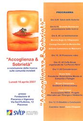 Accoglienza e Sobriet