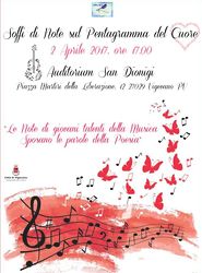 Soffi di note sul pentagramma del cuore