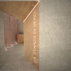 Arredo per la stanza-museo di Verdi, situata all'interno dellOspedale Giuseppe Verdi di Villanova sullArda