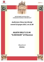 ALLIEVI DELLI.S.S.M. G.NICOLINI di Piacenza