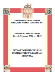 Giovani Talenti dell'I.S.S.M. Conservatorio "G. Cantelli" di Novara