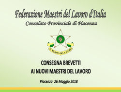 CONSEGNA BREVETTI AI NUOVI MAESTRI DEL LAVORO