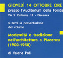 Modernit e tradizione
nell'architettura a Piacenza
(1900 - 1940)