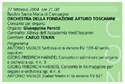 Concerto della 

ORCHESTRA DELLA FONDAZIONE ARTURO TOSCANINI




